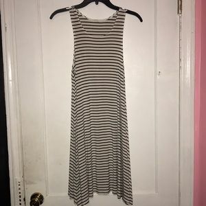 GARAGE STRIPPED BEACH DRESS